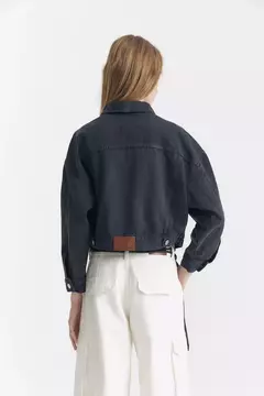 Campera Cropped denim black - comprar online
