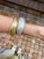 Maxi Bracelete Orgânico Dourado Folheado Ródio Branco - Fosco - loja online