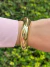 Maxi Bracelete Orgânico Dourado Folheado a Ouro - comprar online