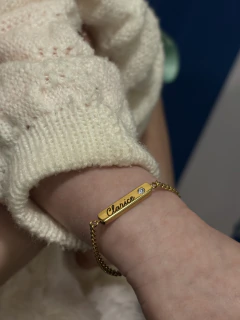 Pulseira Infantil Personalizada Dourada