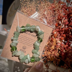 Pulseira Cascalho Luxo Quartzo Verde - comprar online