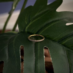 Piercing Argola Click Cravejada 12mm Dourado - comprar online