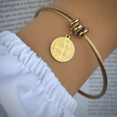 Bracelete Torcido São Bento Dourado