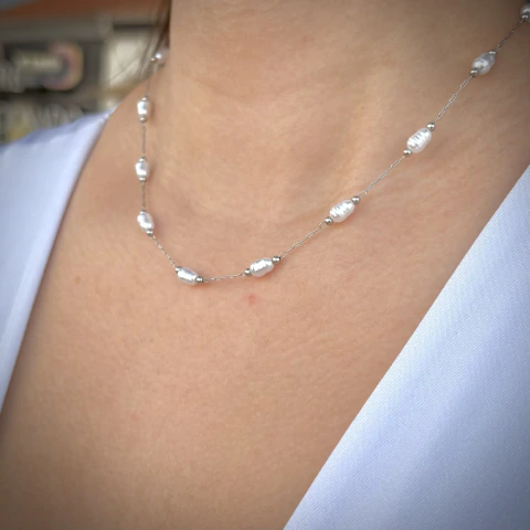 Choker Pérolas Irregulares