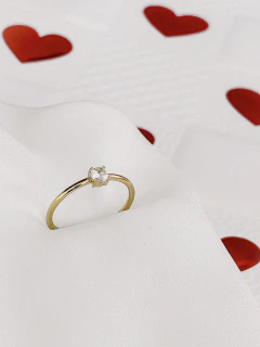 Anel Solitário Fino Luxo Dourado - comprar online