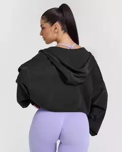 Raw Lounge Oversized Zip Through Hoodie with Graphic en internet