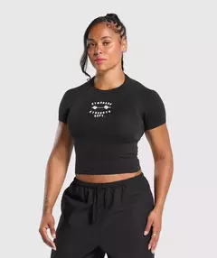 Barbell Hearts Seamless Baby Tee - comprar en línea