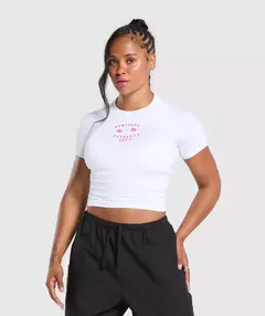 Barbell Hearts Seamless Baby Tee - comprar en línea