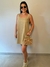 Vestido Curto Basico Linho - Caqui - comprar online