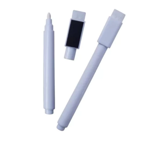 10 Canetas Giz Líquido Branca P/ Quad Prt C/ Apagador E Imã