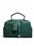 Bolsa feminina tiracolo pequena na cor verde, com detalhes em metal e alça curta.
