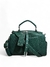 Bolsa feminina tiracolo pequena na cor verde, com alça transversal e detalhes em metal.