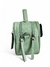 Bolsa feminina transversal baú média na cor verde menta, feita em couro legítimo, com detalhes em zíper e alça.