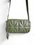Bolsa Feminina Transversal Baú Pequena Verde Bandeira Couro Legítimo - loja online