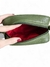 Bolsa Feminina Transversal Baú Pequena Verde Bandeira Couro Legítimo