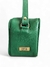 Imagem do Bolsa Feminina Transversal Baú Pequena Verde Bandeira Couro Legítimo