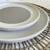 Plato de postre Dalian Blanco y Beige x6 - tienda online