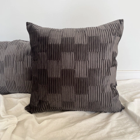 Funda de almohadón Valencia Gris 45x45 - comprar online