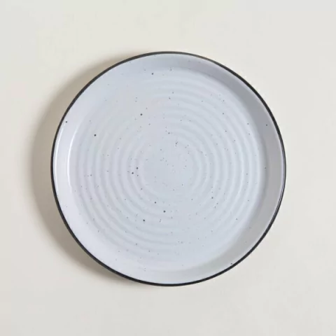 PLATO PLAYO GRANITO BORDE GRIS 26CM