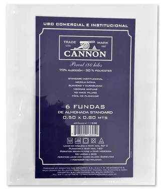 FUNDA DE ALMOHADA CANNON INSTITUCIONAL X6