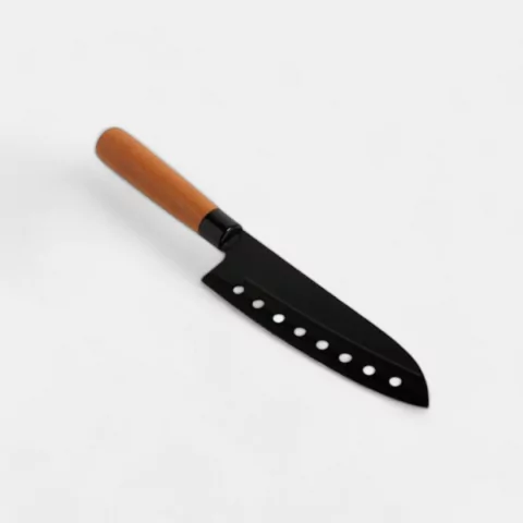 CUCHILLO HOJA DE ACERO INOX. AGUJEROS MGO MADERA 29,5 CM