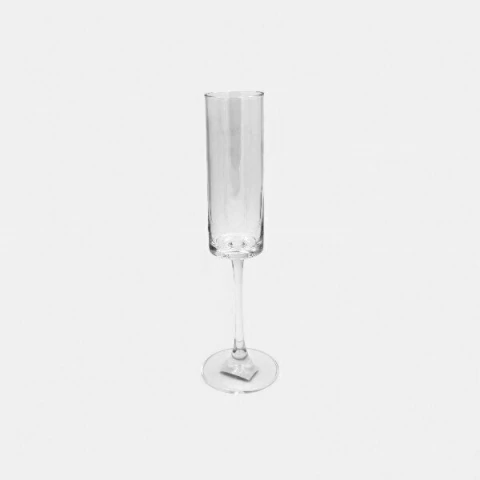 COPA CHAMPAGNE RECTA DE CRISTAL 180 ML X6