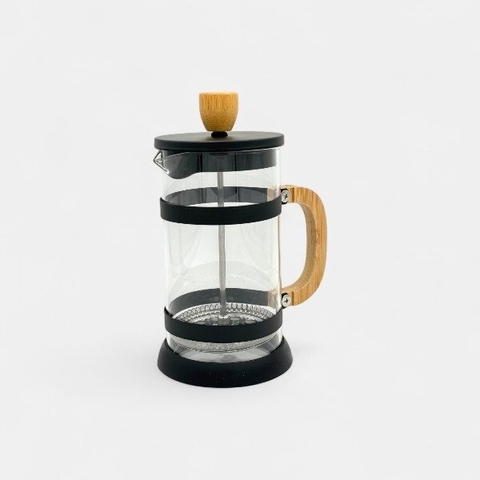 CAFETERA FRANCESA VIDRIO MANGO BAMBOO 600 ML