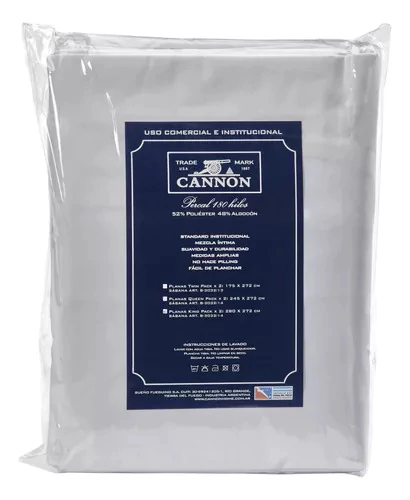 SABANA CANNON INSTITUCIONAL 180H QUEEN (PLANAS X2)