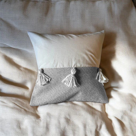 FUNDA DE ALMOHADON TIAM GRIS