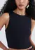 Regata Feminina Cropped Halter Neck Em Ribana Canelada - Preto - comprar online