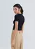 Blusa Básica Feminina Cropped Em Ribana Canelada - Preto - Machado Store