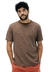 Camiseta Masculina Manga Curta Texturizada - Marrom - comprar online