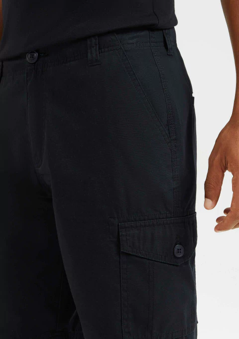 Bermuda Cargo Hering - Em Sarja - Preto