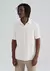 Camisa Masculina Manga Curta Slim Com Linho - Off white - comprar online