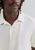 Camisa Masculina Manga Curta Slim Com Linho - Off white - loja online