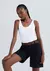 Regata Básica Feminina Slim Em Ribana Canelada - Branco - comprar online