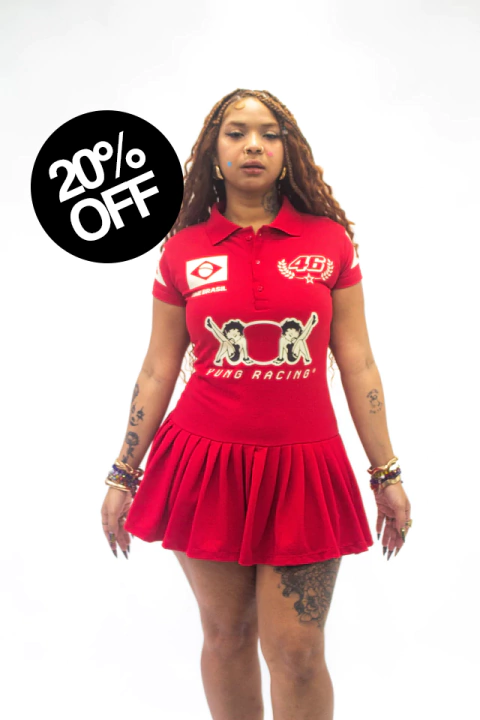 VESTIDO YUNG RACING VERMELHO - comprar online
