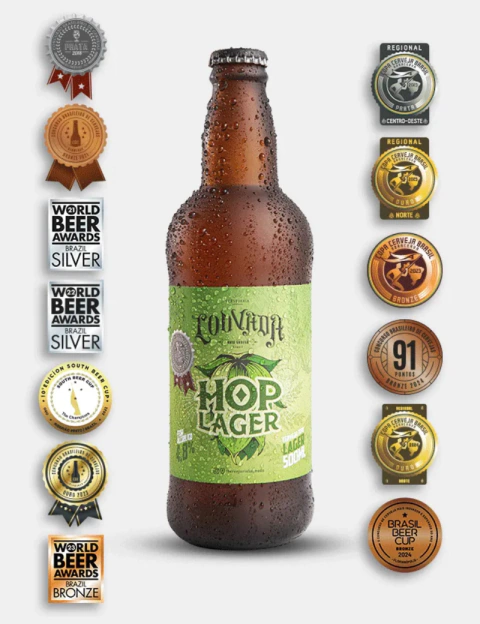Cerveja Louvada Hop Lager 500ml - comprar online