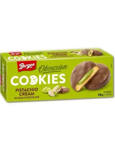 Biscoito com Recheio de Pistache e Cobertura de Chocolate ao Leite 128g - comprar online