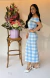 Vestido Vichy Azul F86 - comprar en línea