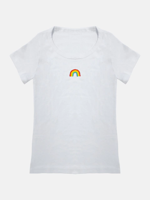 Camiseta Baby Tee Arco íris - comprar online