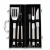 Set Parrillero 10 Piezas Acero Inoxidable Con Estuche Metálico - comprar online