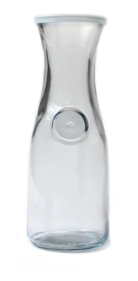 JARRA LECHERA CON TAPA 1 LITRO