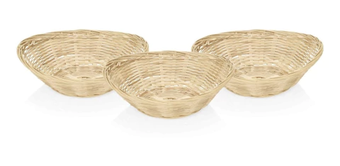 Pack Panera Mimbre 19Cm Crystal Rock Ova 12 Unidades.