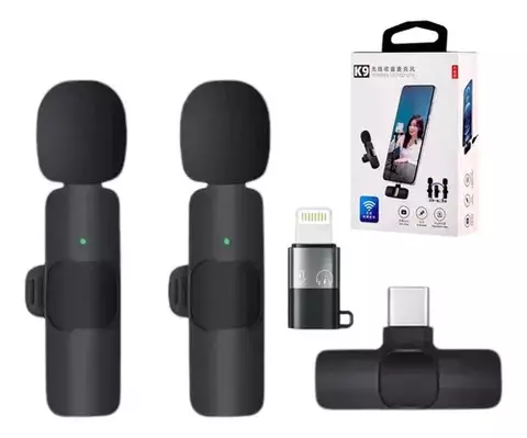 MICROFONO CORBATERO INALAMBRICO K9 DOBLE