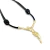 COLAR COURO MARROM CRISTO BANHO OURO