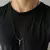 COLAR COURO PRETO CRISTO BANHO RÓDIO NEGRO - buy online