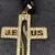 COLAR MARROM CRUZ CRAVEJADO BANHADO OURO - Demidio Design