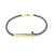 PULSEIRA COURO MARROM CRUZ FINA BANHADO OURO