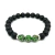 PULSEIRA PEDRA 8MM LAVA E JASPE VERDE PRATA